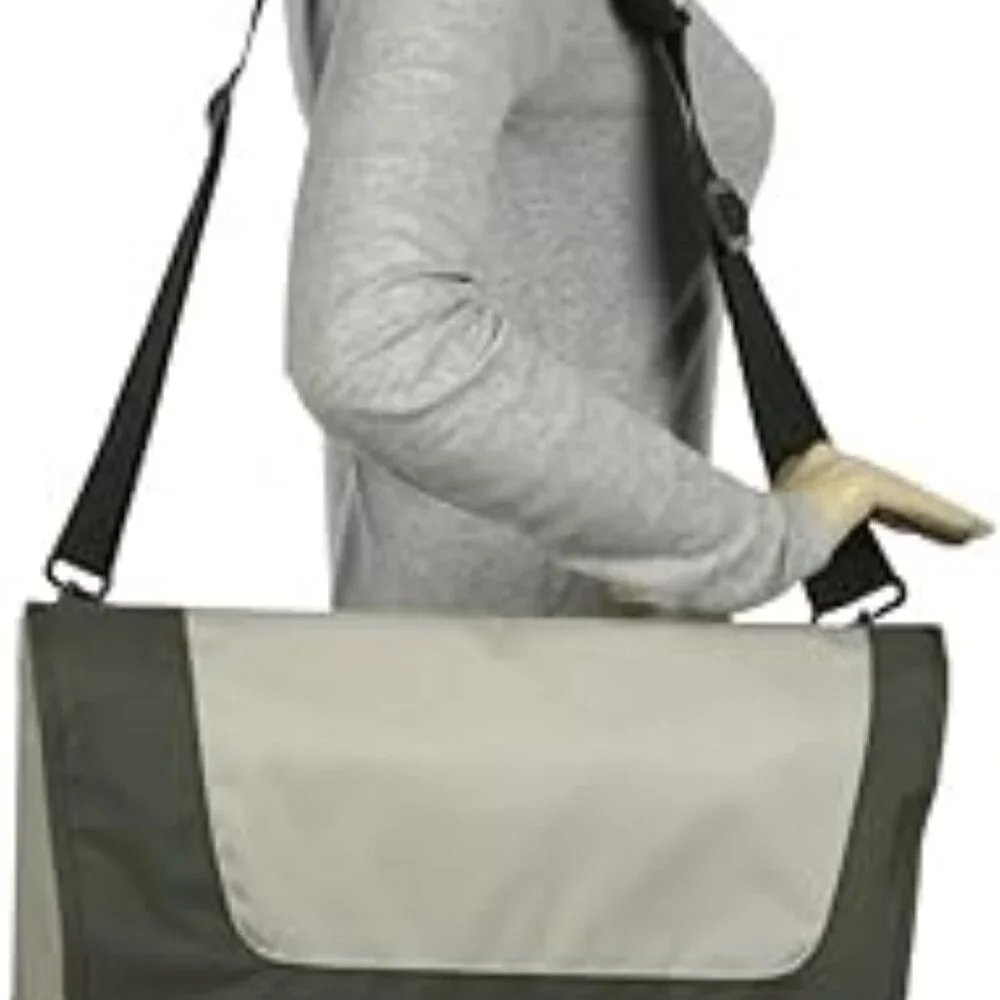 Lowepro Slim Factor Laptop Messenger Shoulder Bag Green Gray & Orange Large